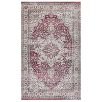 Tappeto orientale anticato soggiorno beige e rosso 150 x 230 cm