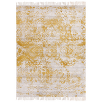 Tappeto viscosa giallo beige 160 x 230 cm orientale invecchiato soggiorno camera da letto