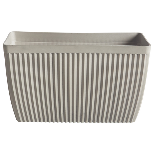 Vaso da fiori rettangolare in poliresina beige 73 x 32 cm stile interno ed esterno