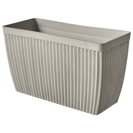 Vaso da fiori rettangolare in poliresina beige 73 x 32 cm stile interno ed esterno