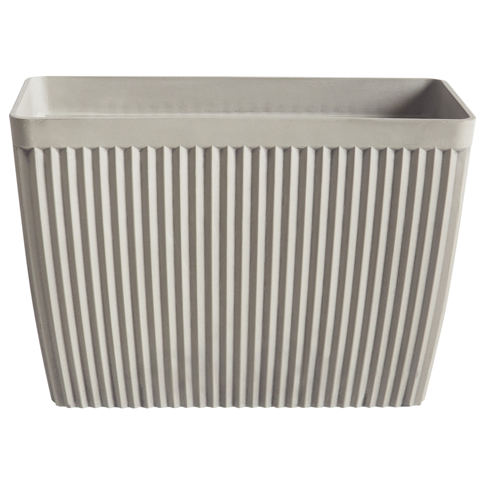 Vaso rettangolare di pietre miste in poliresina beige 58 x 28 cm interni ed esterni