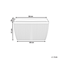 Vaso rettangolare di pietre miste in poliresina beige 58 x 28 cm interni ed esterni
