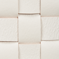 Set di 2 cesti fatti a mano in ecopelle beige con manici design retrò