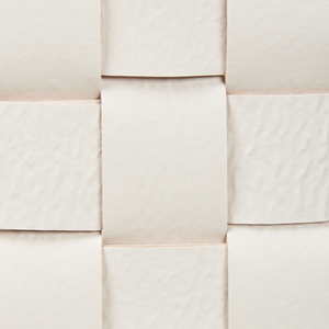 Set di 2 cesti fatti a mano in ecopelle beige con manici design retrò