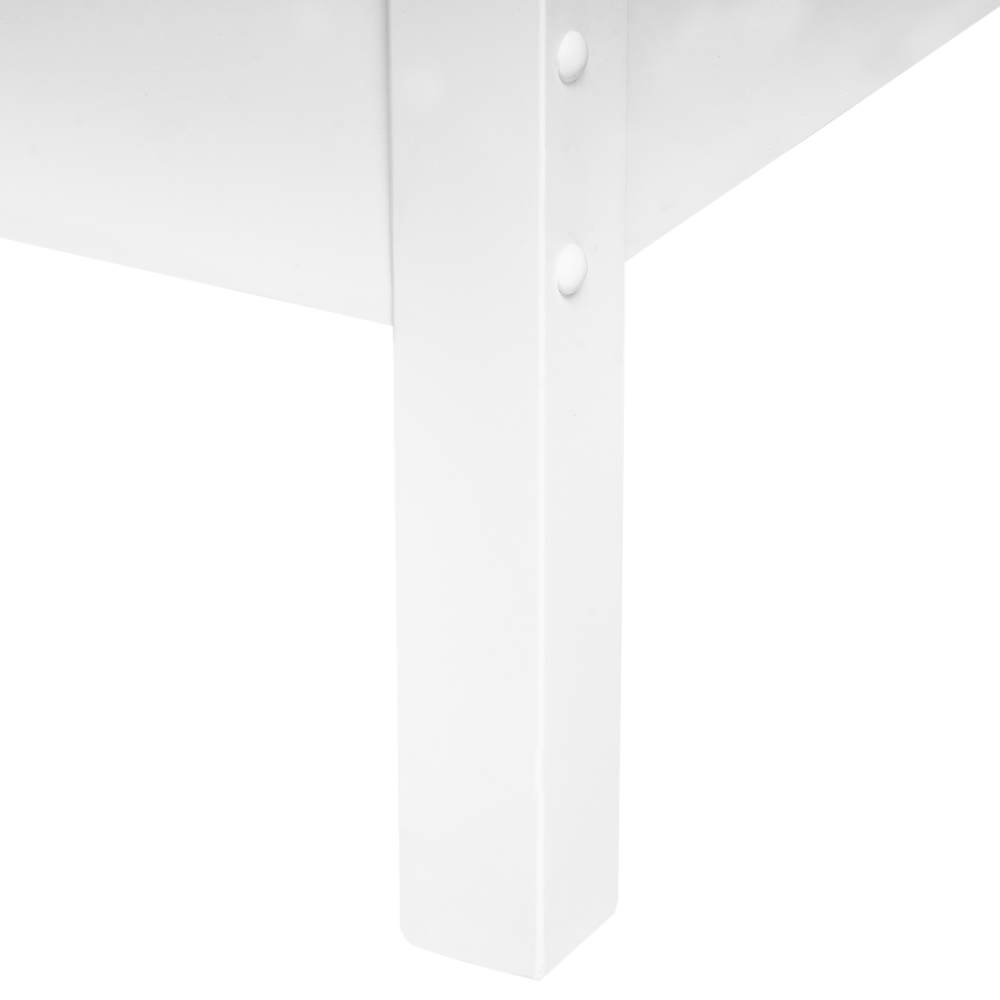 Divano letto 90 x 200 cm con struttura a doghe legno bianco e metallo elegante giardino