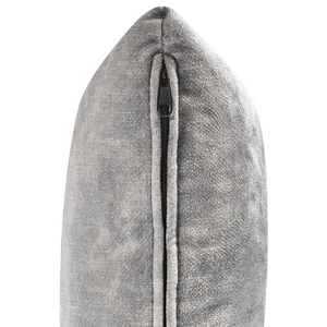 Chaise Lounge in velluto grigio imbottito a lato destro con cuscino in stile retrò tradizionale Facile da pulire Adatto agli animali domestici