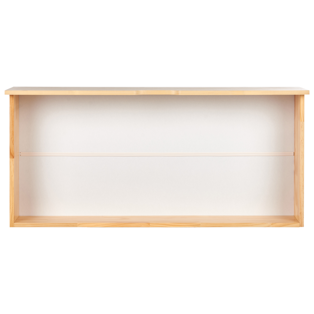 Set di 2 cassetti portaoggetti sotto il letto MDF con ruote in legno chiaro