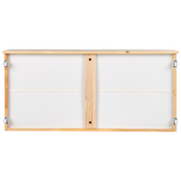 Set di 2 cassetti portaoggetti sotto il letto MDF con ruote in legno chiaro