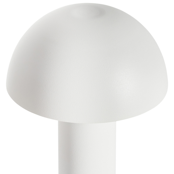 Lampada da tavolo bianca a LED senza fili in ferro per interni e per esterni Fungo moderno