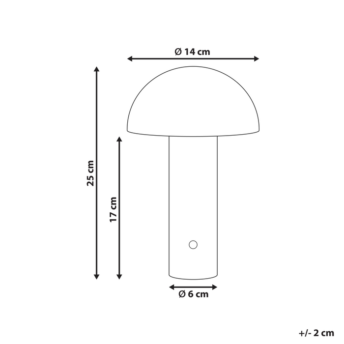 Lampada da tavolo blu a LED senza fili in ferro per interni e per esterni Fungo moderno