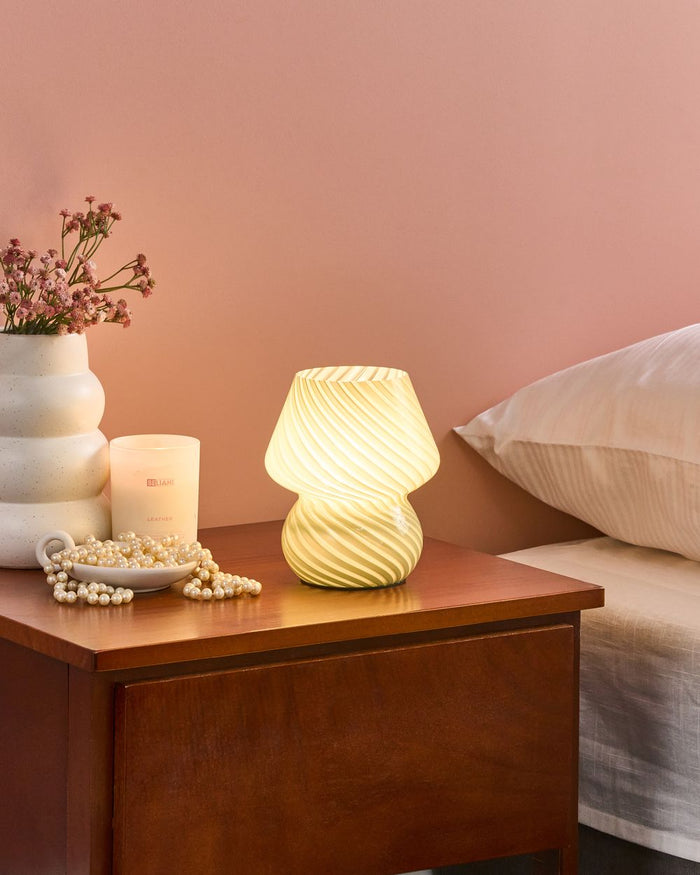 Lampada da tavolo da lettura in vetro verde stile moderno