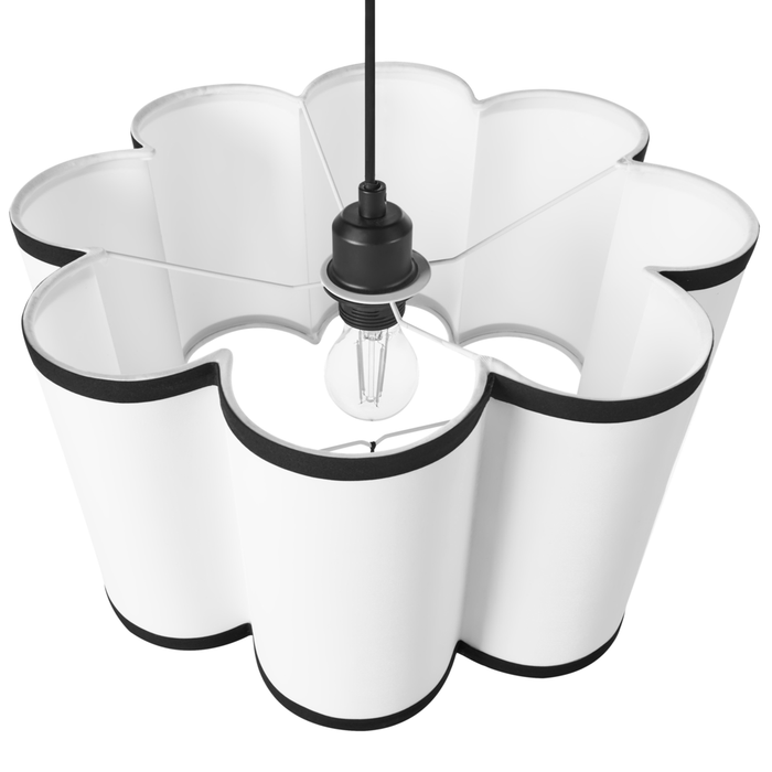 Lampada a sospensione con paralume in nylon bianco Design moderno Luce per il soggiorno