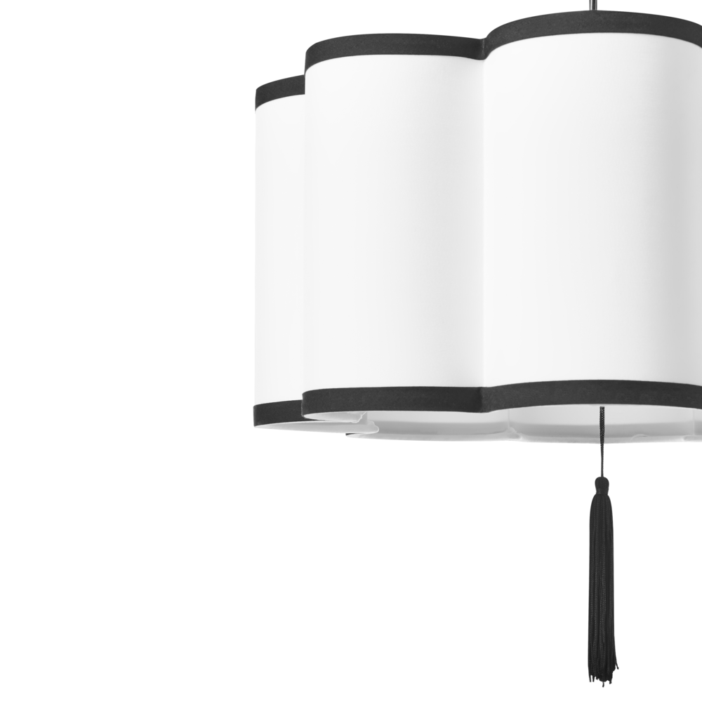 Lampada a sospensione con paralume in nylon bianco Design moderno Luce per il soggiorno