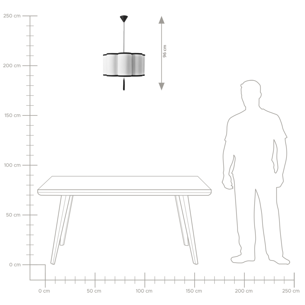 Lampada a sospensione con paralume in nylon bianco Design moderno Luce per il soggiorno