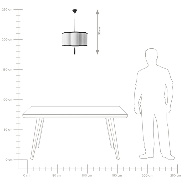 Lampada a sospensione con paralume in nylon bianco Design moderno Luce per il soggiorno