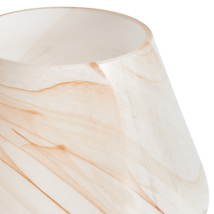 Lampada da tavolo da lettura in vetro beige stile moderno