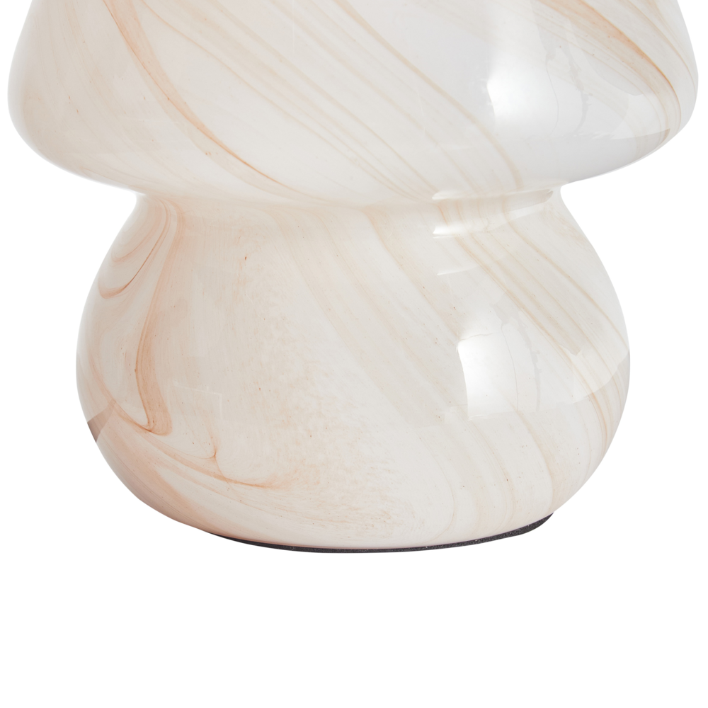 Lampada da tavolo da lettura in vetro beige stile moderno