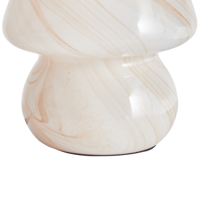 Lampada da tavolo da lettura in vetro beige stile moderno