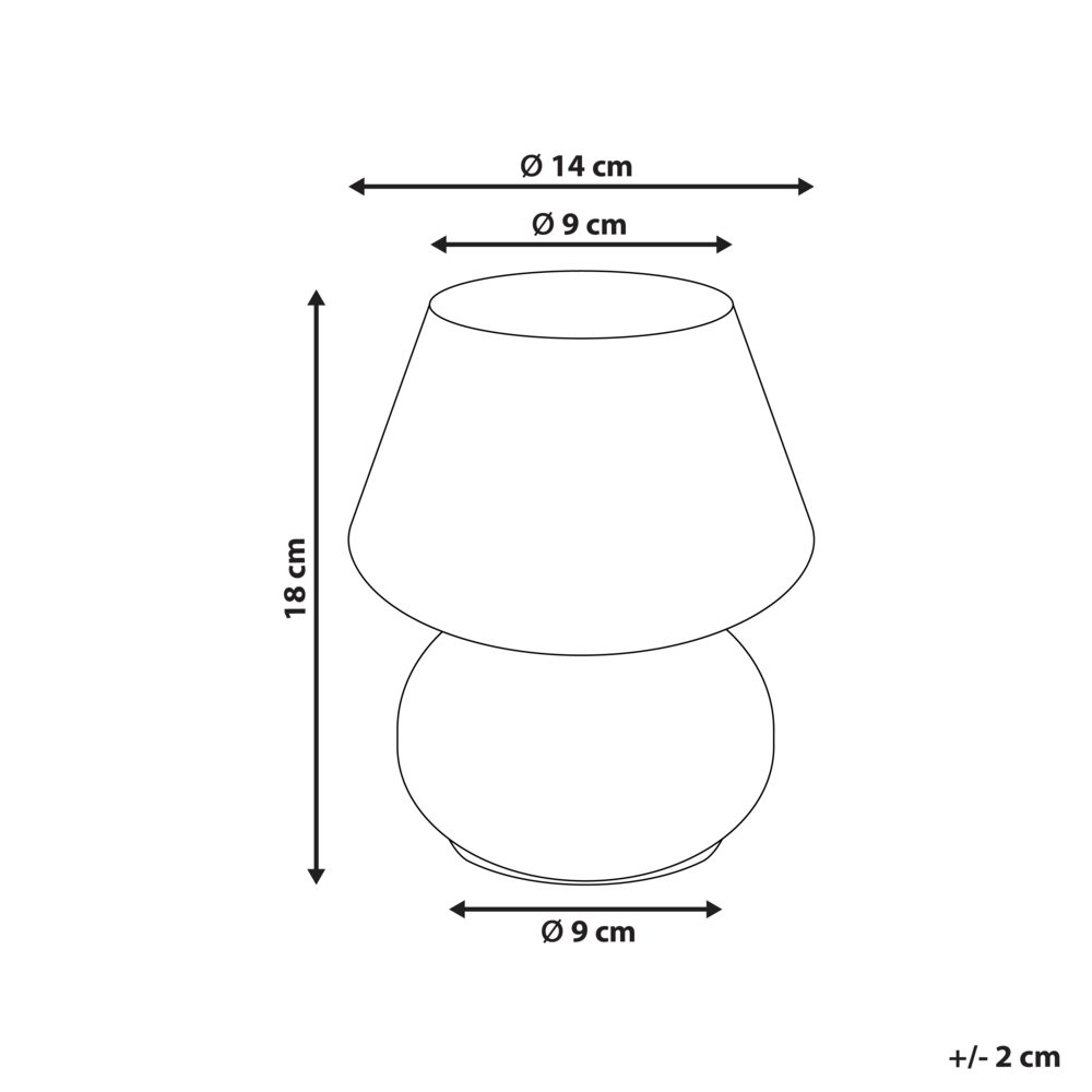 Lampada da tavolo da lettura in vetro beige stile moderno