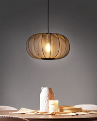 Lampada a sospensione con paralume in nylon nero Design moderno Luce per il soggiorno