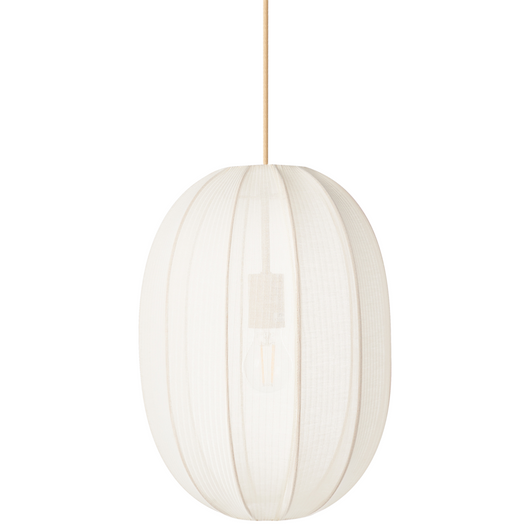 Lampada a sospensione con paralume in nylon bianco Design moderno Luce per il soggiorno