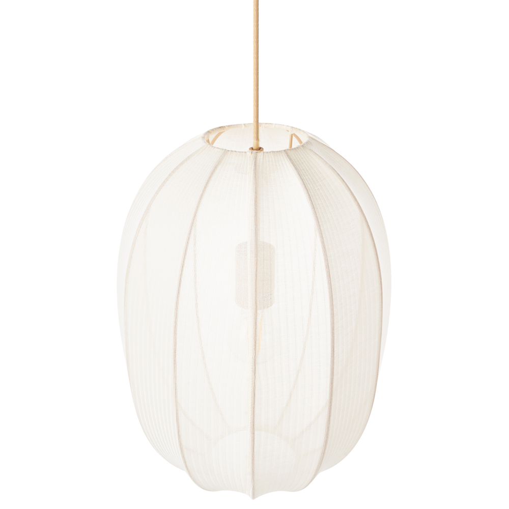 Lampada a sospensione con paralume in nylon bianco Design moderno Luce per il soggiorno