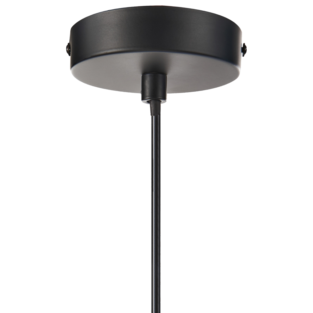 Lampada a sospensione con paralume in nylon nero Design moderno Luce per il soggiorno