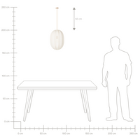 Lampada a sospensione con paralume in nylon bianco Design moderno Luce per il soggiorno