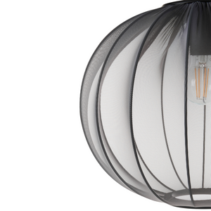 Lampada a sospensione con paralume in nylon nero Design moderno Luce per il soggiorno