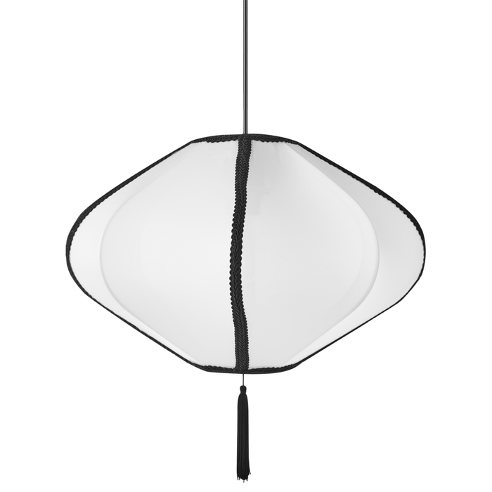 Lampada a sospensione con paralume in nylon bianco Design moderno Luce per il soggiorno