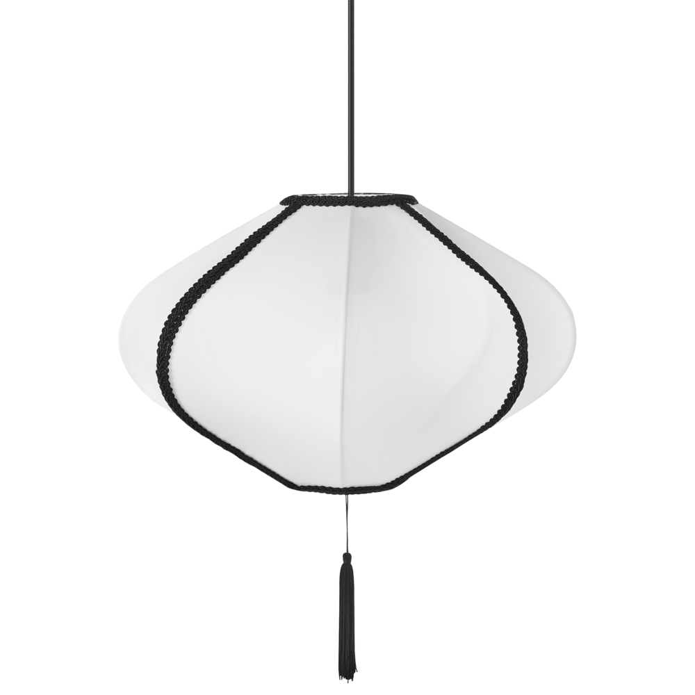 Lampada a sospensione con paralume in nylon bianco Design moderno Luce per il soggiorno