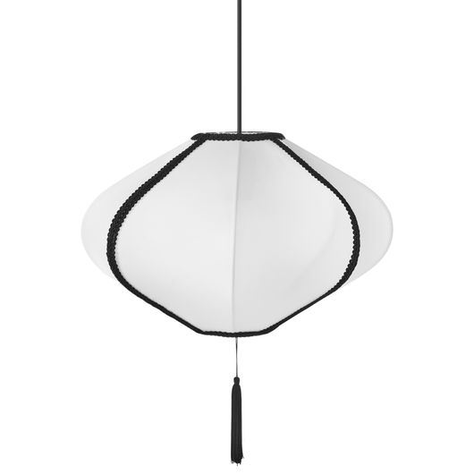 Lampada a sospensione con paralume in nylon bianco Design moderno Luce per il soggiorno