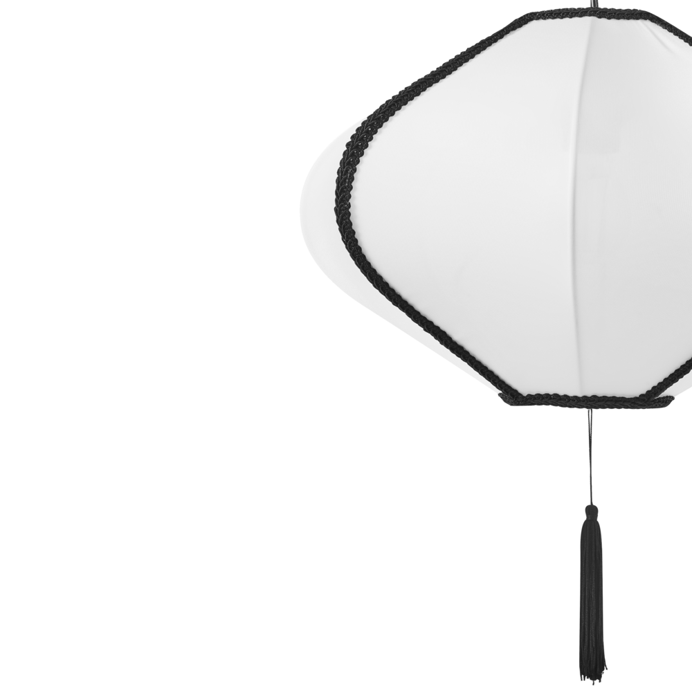 Lampada a sospensione con paralume in nylon bianco Design moderno Luce per il soggiorno