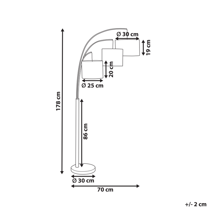 Lampada da terra beige in metallo con paralumi in tessuto Interruttore On-Off Camera da letto Soggiorno Casa Ufficio Illuminazione Design Industriale