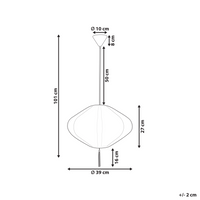 Lampada a sospensione con paralume in nylon bianco Design moderno Luce per il soggiorno