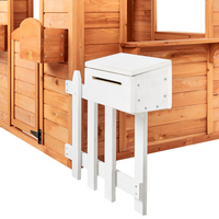 Casetta da giardino in legno di abete chiaro per esterni con panchina e cassetta postale