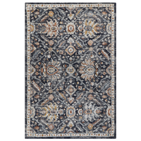 Tappeto in Poliestere beige e blu 160 x 230 cm con motivo orientale e vintage soggiorno camera da letto