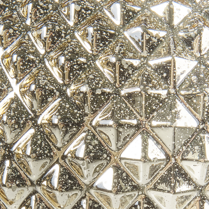 Lampada con Paralume in Vetro Dorato Intagliato Design Glamour 88 cm soggiorno camera da letto