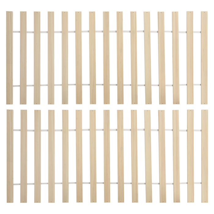 Letto in legno di pino bianco Dimensioni singole 90 x 200 Testiera a doghe minimalista