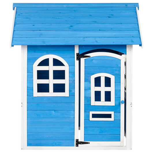 Casetta da giardino in legno di abete blu per esterni con casa per bambini