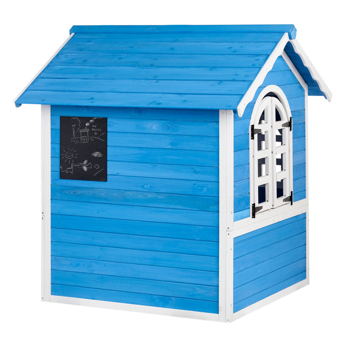 Casetta da giardino in legno di abete blu per esterni con casa per bambini
