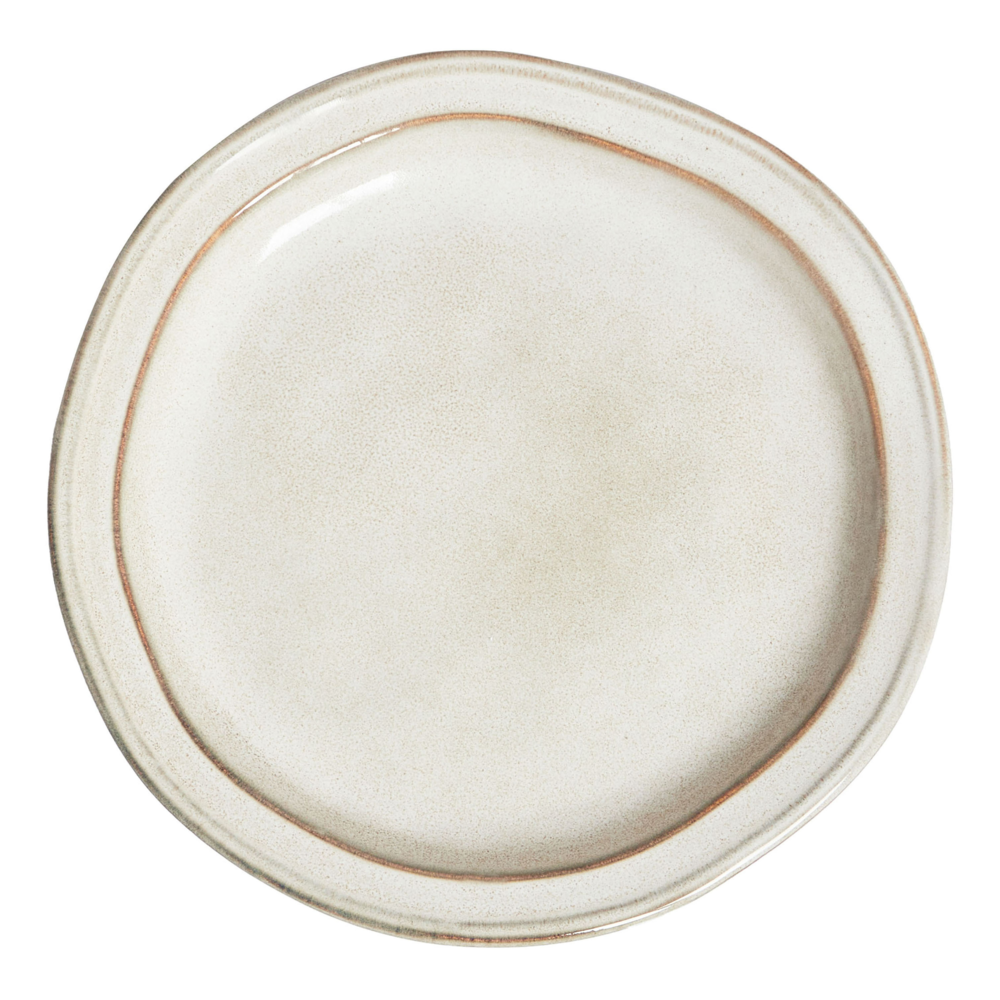 Set di 16 pezzi di gres beige chiaro in porcellana lavorato a mano  Servizio per 4 persone Cucina Sala da pranzo