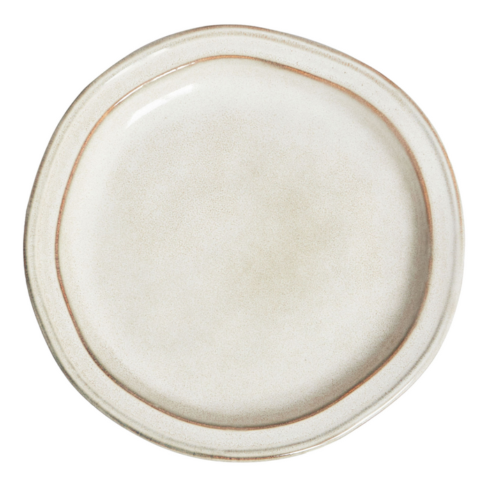 Set di 16 pezzi di gres beige chiaro in porcellana lavorato a mano  Servizio per 4 persone Cucina Sala da pranzo