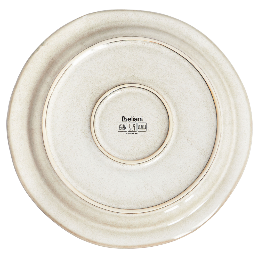 Set di 16 pezzi di gres beige chiaro in porcellana lavorato a mano  Servizio per 4 persone Cucina Sala da pranzo