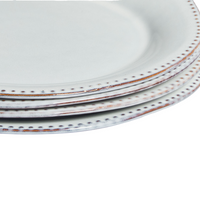 Set di 12 stoviglie in gres caolino blu chiaro fatto a mano con smalto reattivo Cucina Sala da pranzo