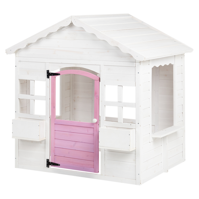 Casetta da giardino in legno di abete bianco per esterni con casa per bambini