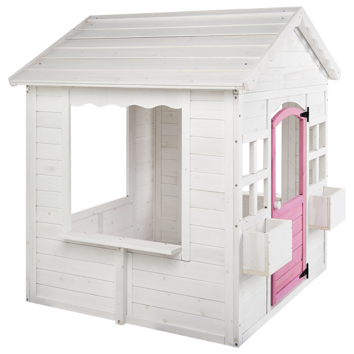 Casetta da giardino in legno di abete bianco per esterni con casa per bambini