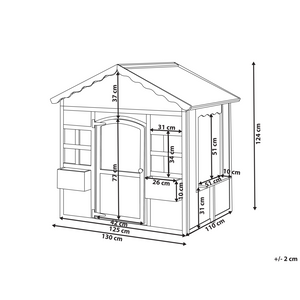 Casetta da giardino in legno di abete bianco per esterni con casa per bambini