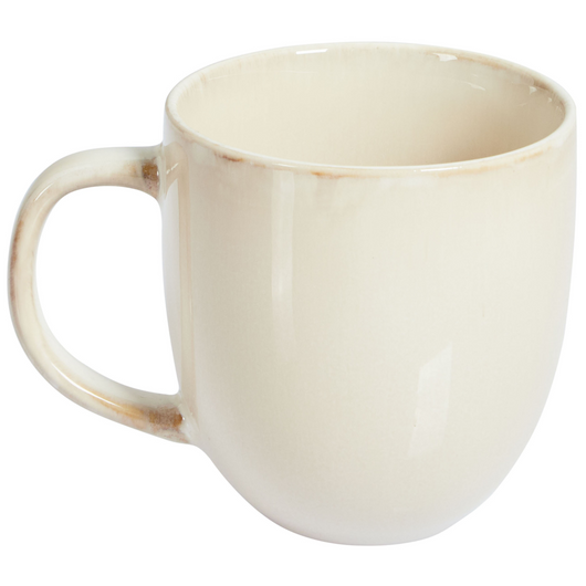 Set di 4 tazze Beige chiaro in gres caolino fatto a mano con smalto reattivo Cucina Sala da pranzo