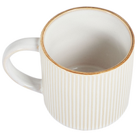 Set di 4 tazze Beige chiaro in gres caolino fatto a mano con smalto reattivo Cucina Sala da pranzo